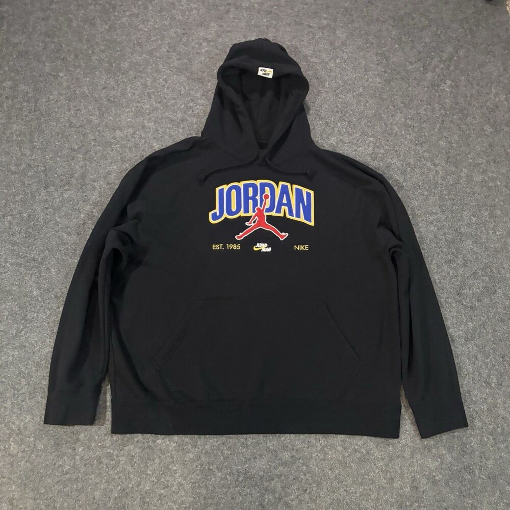 Nike Air Jordan Jumpman Hoodie Men's 3XL Pullover Long Sleeve Black